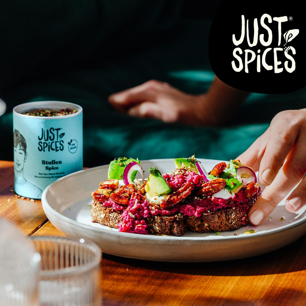 Just Spices Stullen Spice I Würze belegte Brote mit 13 leckeren Ingredience v einem Gewürzmix I Gewürzdose, 50 g