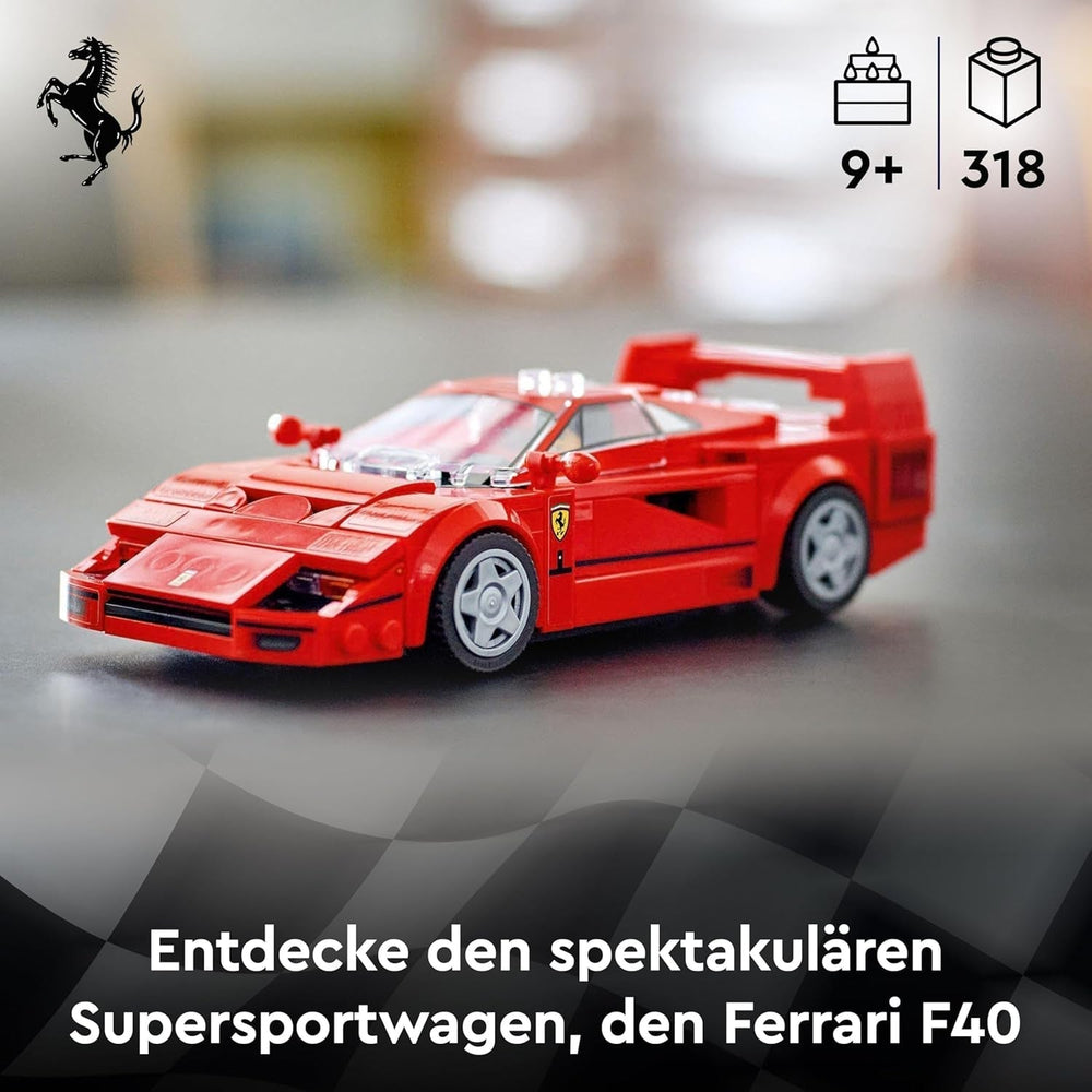 LEGO Speed Champions Ferrari F40 Super sportovní auto, sada se sestavitelným autíčkem a minifigurkou řidiče, sbírka stavebnic pro děti, dárek pro chlapce a dívky 76934 Stavebnice Besuche den LEGO-Store