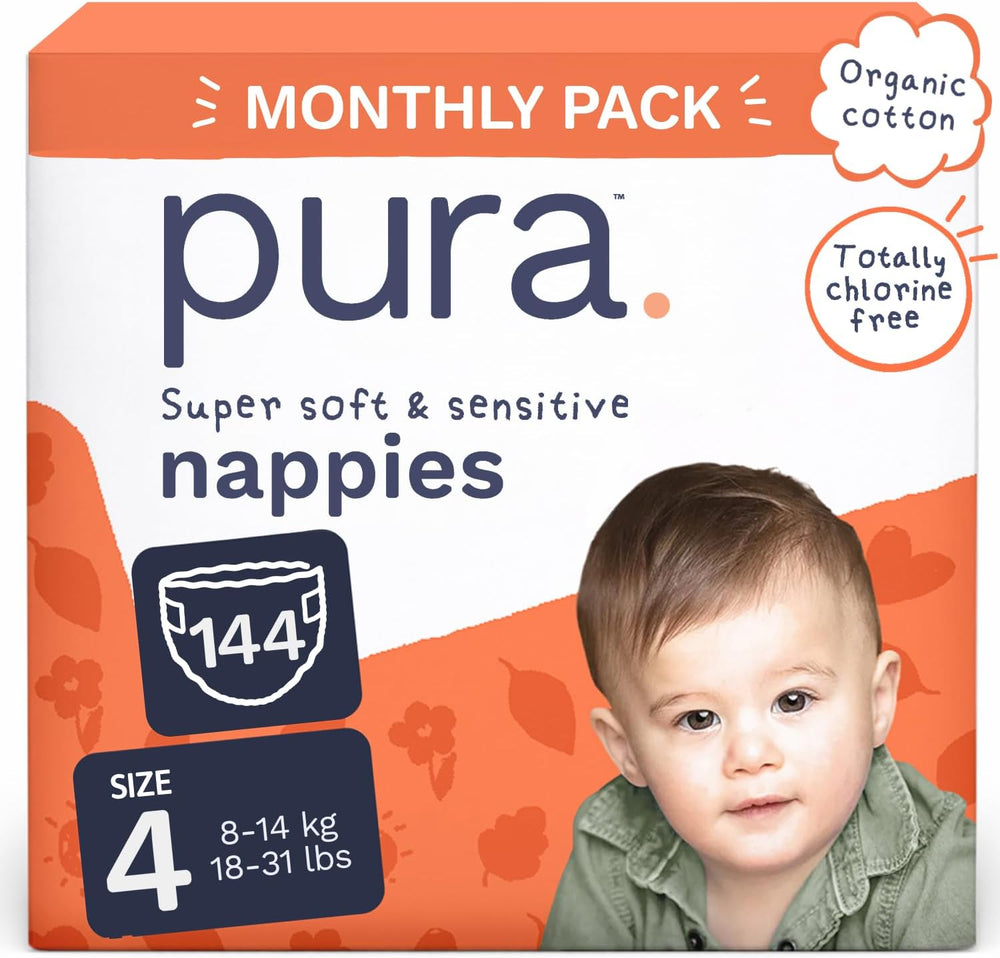 Ekologické dětské plenky – velikost 3 (4-9 kg), 1 balení (26 plen), ultra jemné plenky pro citlivou pokožku, organická bavlna, ochrana proti vytečení až 12 hodin, nový průvodce velikostí