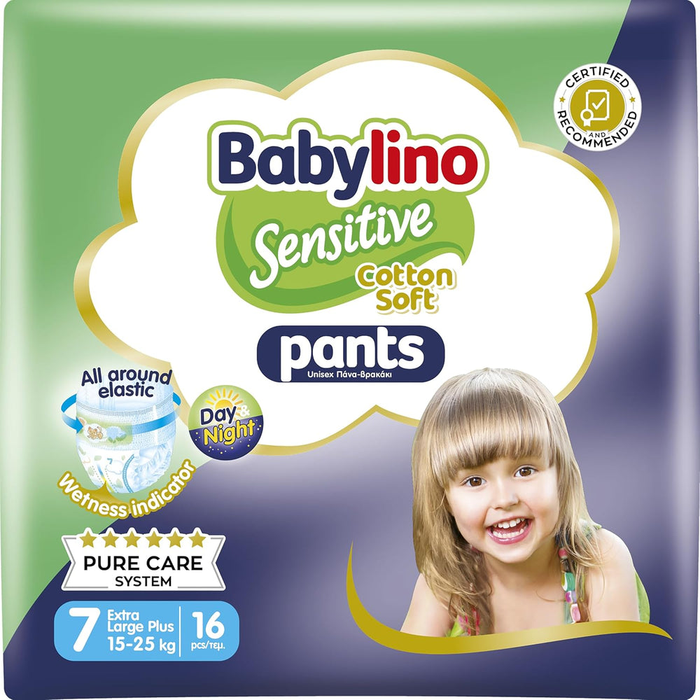 Pleny Sensitive Cotton Soft, velikost 4, Kalhotky Maxi (7-13 kg), 22 kusů