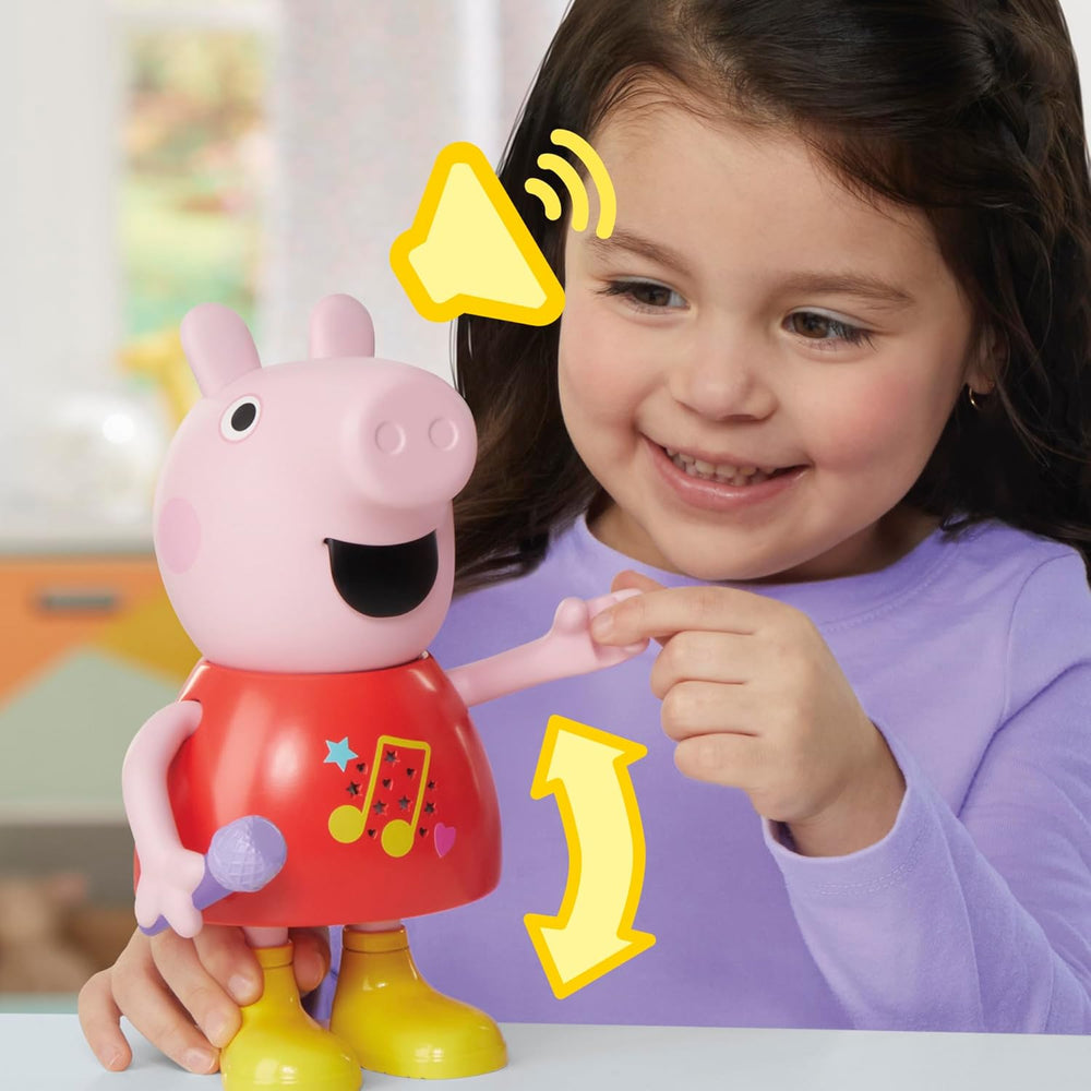 Păpușă Peppa Pig, vorbitoare și cântătoare, roz, 20 cm