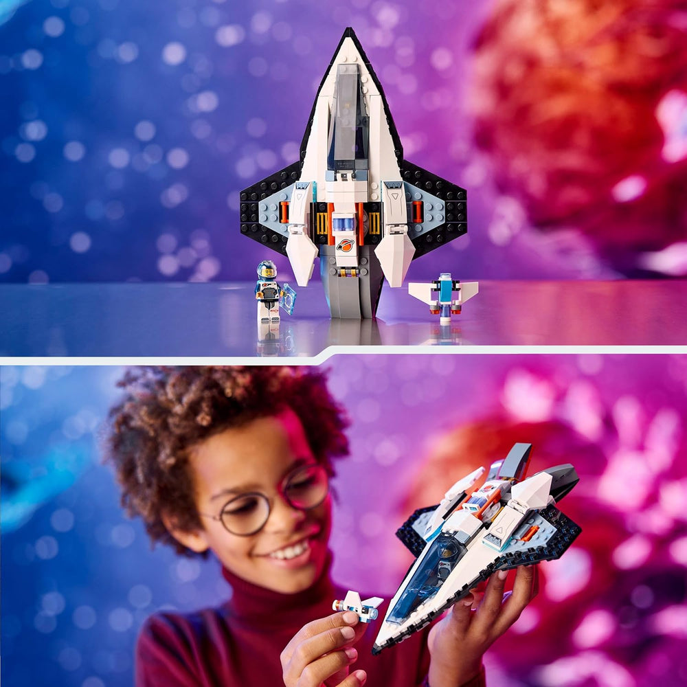 LEGO City Raumschiff, Weltraum-Spielzeug s raketoplánem pro děti v Baen, Jungen und Mädchen ab 6 Jahren, Set s astronautem-figurka 60430