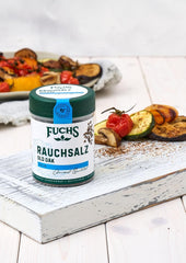 Fuchs Gewürze - Rauchsalz "Starý dub" - über Eichenholz geräuchert, rauchiger Gesmack für Grillfleisch oder Fisch - přírodní ingredience - 100 g v wiederverwendbarer, recyclebarer Dávka