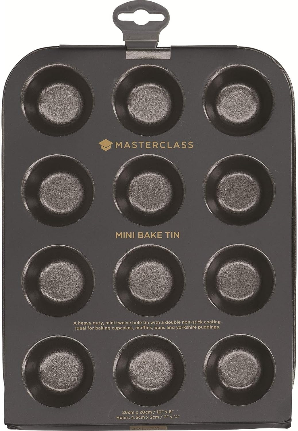 Masterclass Törtchenform Master Class Für 12 Stück 25X20Cm, Karbonstahl, Grau, 28 X 18 X 18 Cm Formy a plechy na pečení Naty Shop