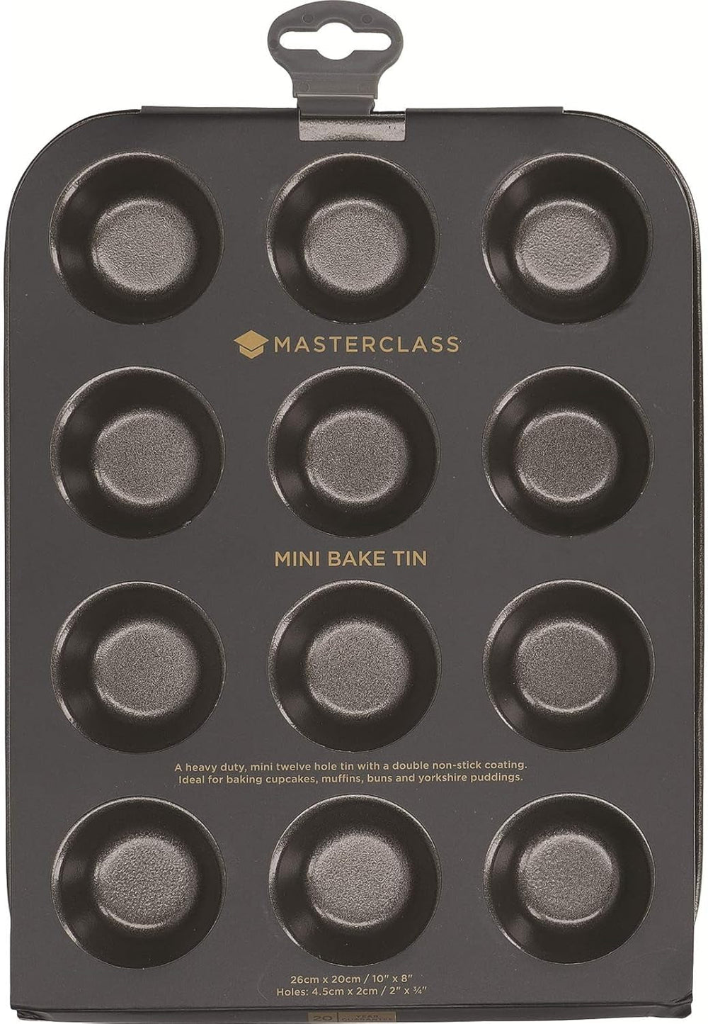 Masterclass Törtchenform Master Class Für 12 Stück 25X20Cm, Karbonstahl, Grau, 28 X 18 X 18 Cm Formy a plechy na pečení Naty Shop