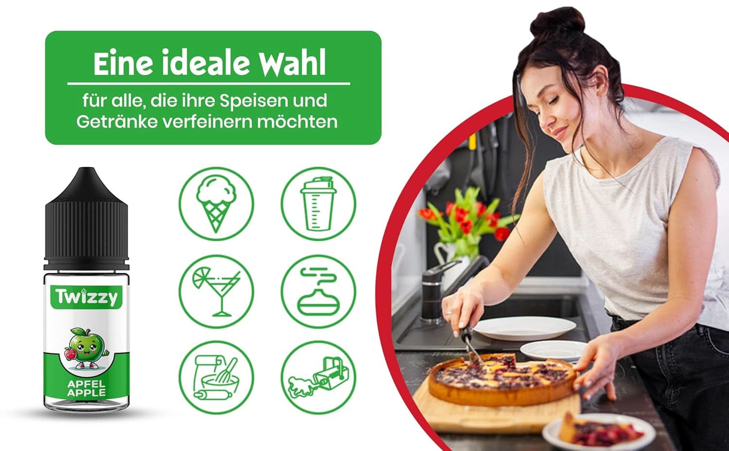 Twizzy, Koncentrované jablečné aroma, 30 ml Aromas Naty Shop
