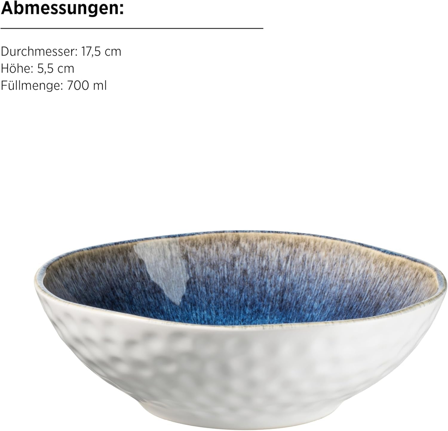 MÄSER 934092 Serie Frozen, Geschirr Set Aus Keramik Für 4 Personen, 16-Teiliges Kombiservice Mit Organischen Formen, Blau Gesprenkeltes Service, Steinzeug, Dunkelblau Seturi vesela masa Naty Shop