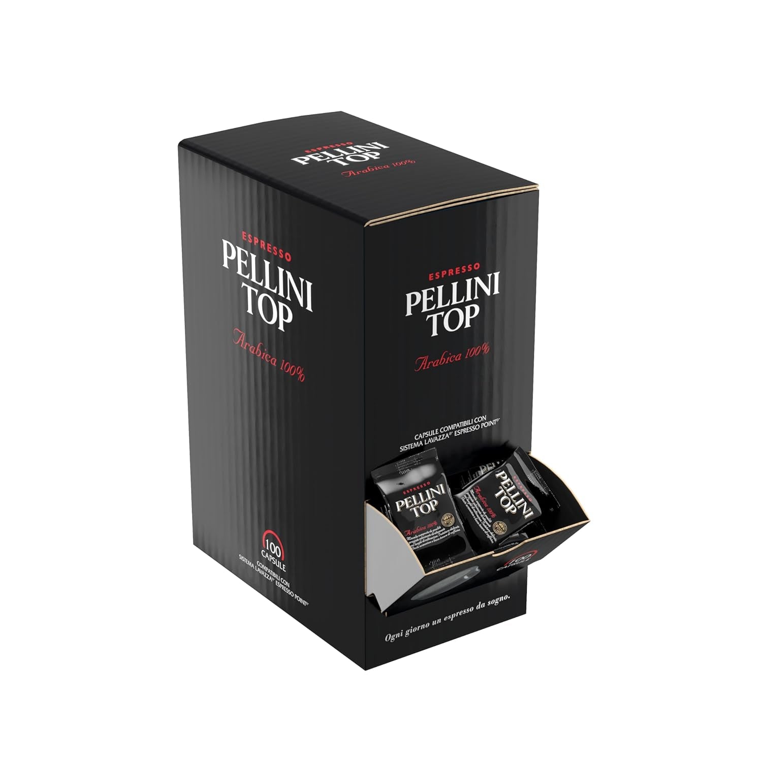 Espresso Pellini Top Arabica 100%, FAP Kapseln, 100 Kapseln Verpackung