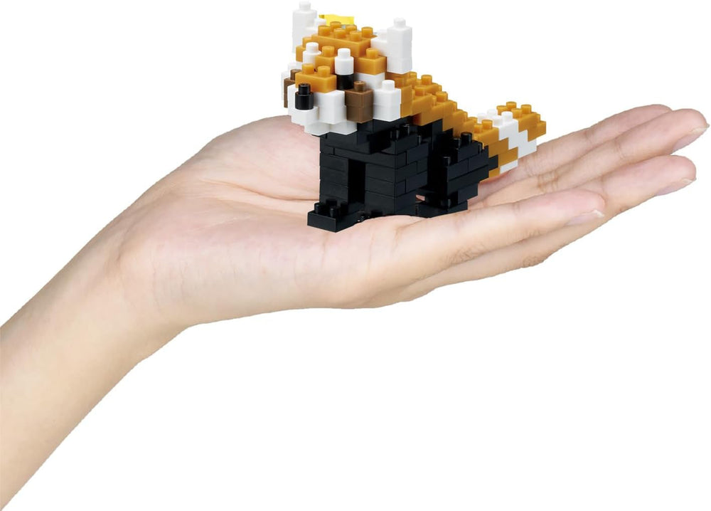Bandai – Nanoblok – Roter Panda – Červená Panda – Mini-Bausteinfigur – Baukastenspiel – Pixel-Tierfiguren-Bausatz Panda – NBC194