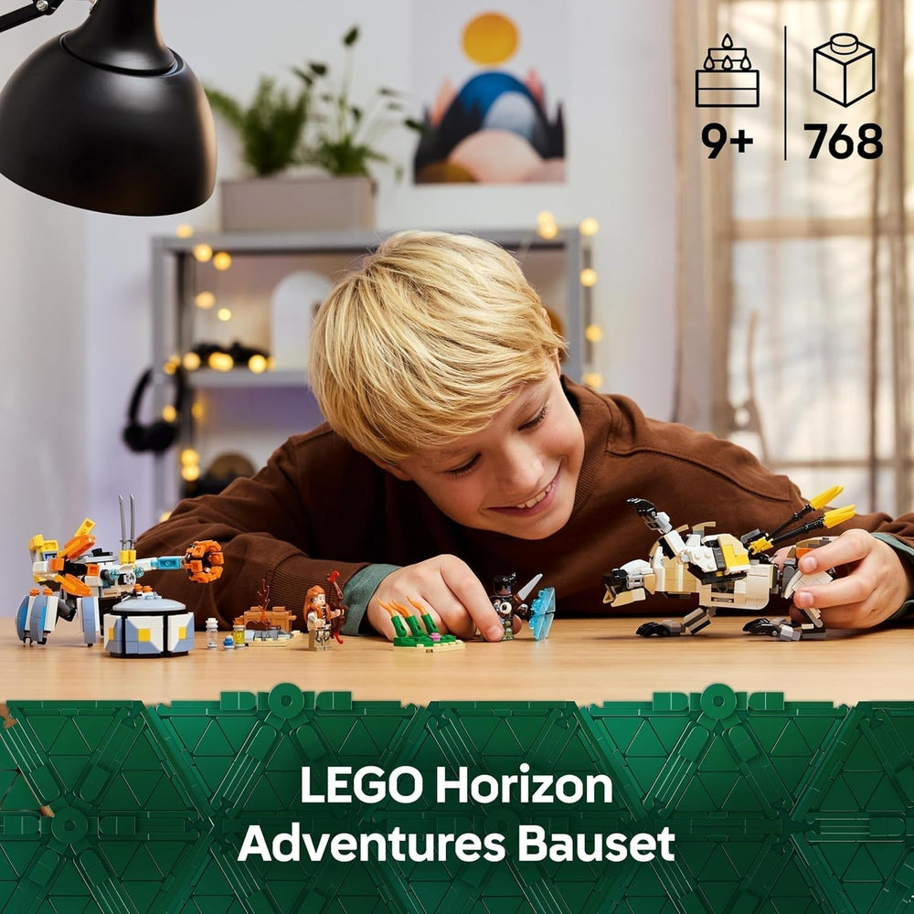 LEGO Horizon Adventures Aloy a Varl vs. Obrněný chodec a Sawtooth, monstrózní auto a minifigurky, sada kolekce pro fanoušky videoher, chlapce a dívky starší 9 let 77037 Stavebnice Besuche den LEGO-Store