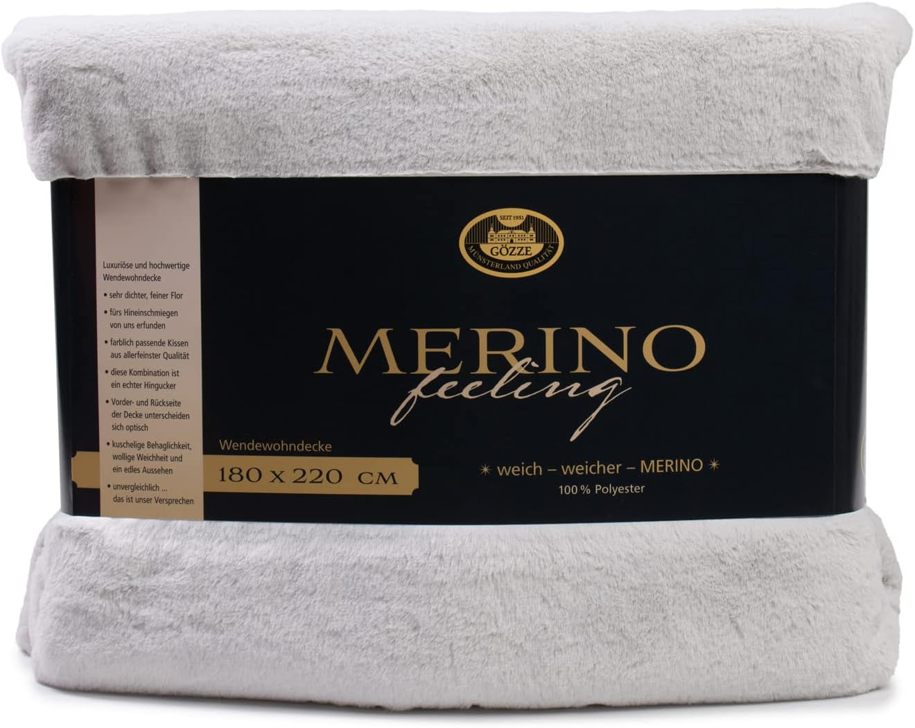 Gözze - Pohodlná přikrývka, oboustranná, vysoká hustota 600 G/M², 150 X 200 Cm - Tmavě zelené postele a přikrývky Besuche den Gözze-Store Silver 180 X 220 Cm