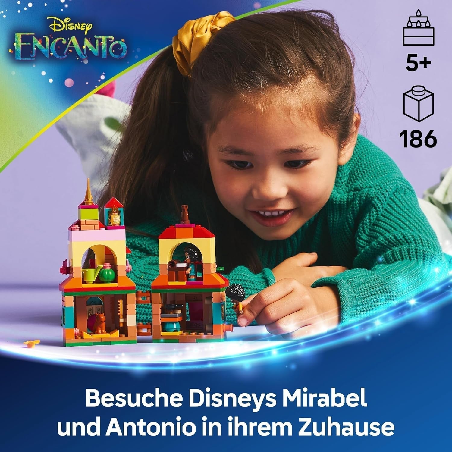 LEGO Ç€ Disney Encanto Mini House, stavebnice pro dívky od 5 let, fantasy hračka a stavebnice s panenkami Mirabel a Antonio Mini, figurkou Kapybary a klíčem 43261 Stavebnice Besuche den LEGO-Store