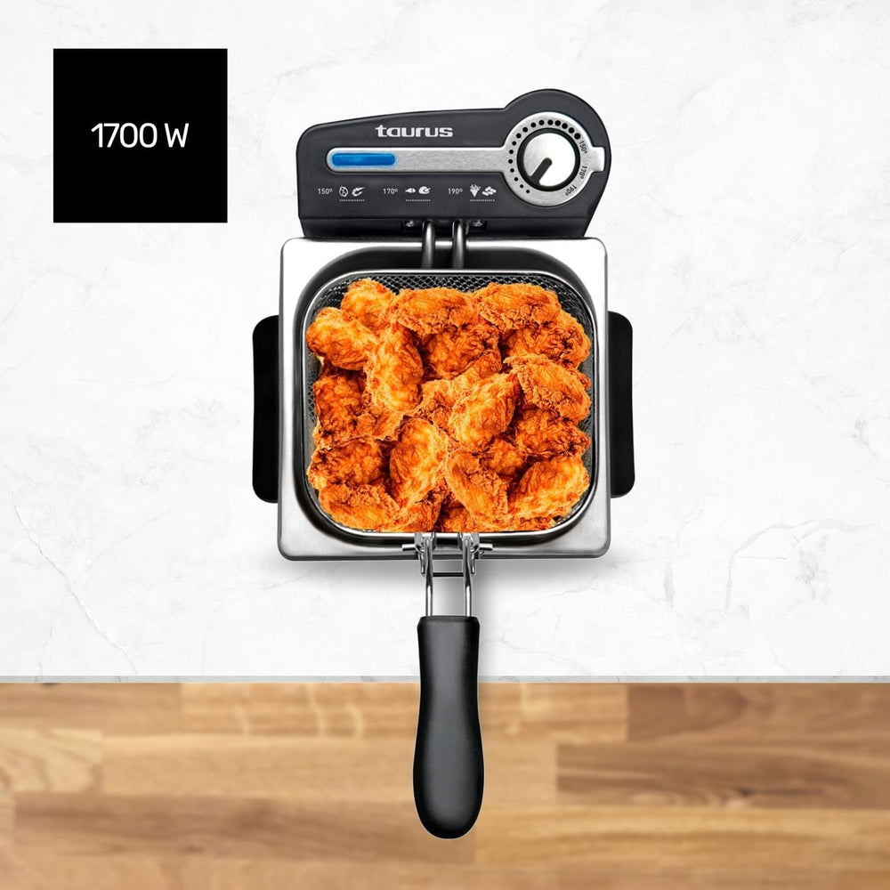 Taurus Professional 2 plus - Fritéza na olej, 2 litry, 1700 W, nerezová ocel 18/8 Spotřebiče Naty Shop