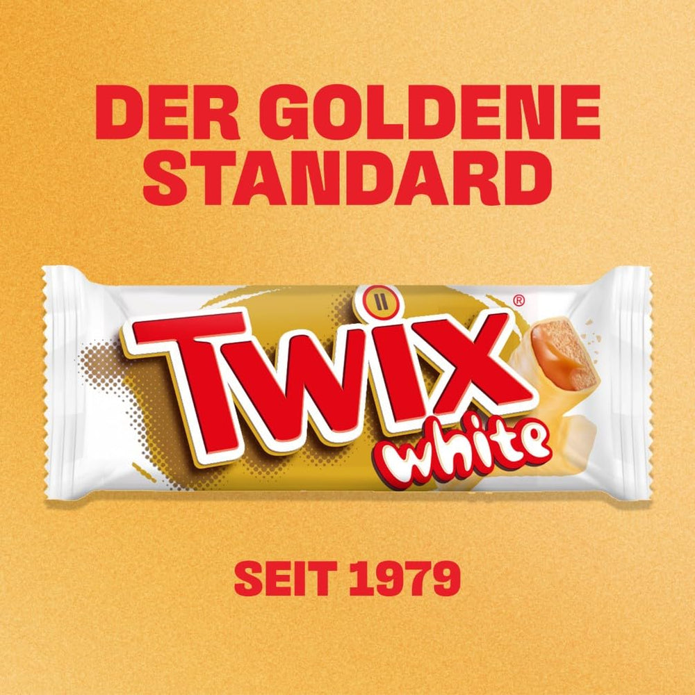 Twix bílé čokoládové tyčinky; karamel, sušenky, bílá čokoláda; více balení čokolády; 5 tyčinek (5 x 46 g)