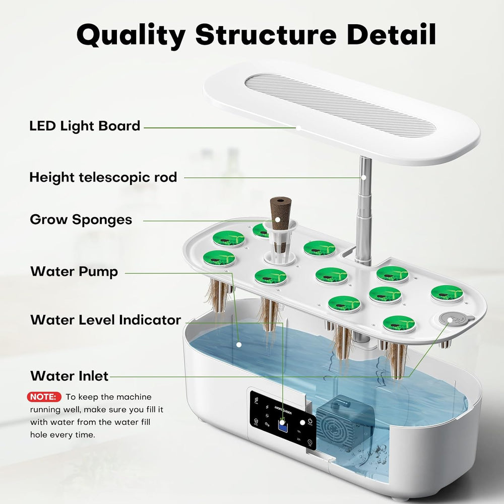 Herb Garden Hydroponic Grow System Kit s Grow Light