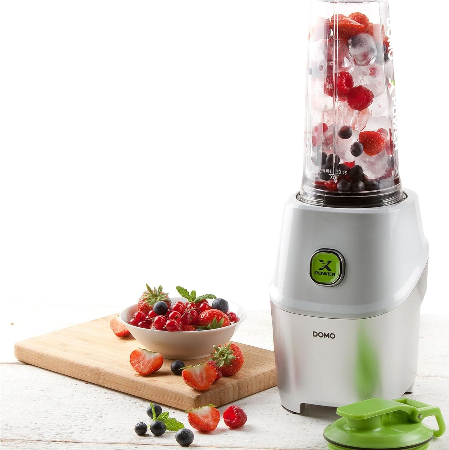 Powermixer Domo DO700BL Mit 1000W Starkem Motor - Mixen Direkt v Der Flasche, Weiß Mother and Child Naty Shop