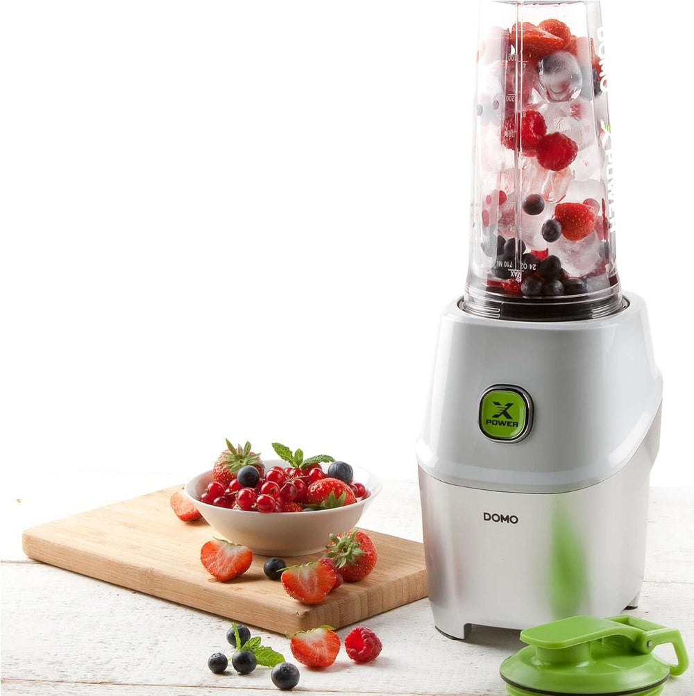 Powermixer Domo DO700BL Mit 1000W Starkem Motor - Mixen Direkt v Der Flasche, Weiß Mother and Child Naty Shop