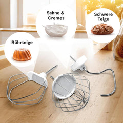 Bosch Küchenmaschine Serie 4 MUM56340, Schüssel 3,9 l, mixér 1,25 l, Fleischwolf, Zitruspresse, Planetenrührwerk, Knethaken, Schlag-, Rührbesen, Durchlaufschnitzler, 3 Scheiben, 900 Child Shop a Shop Silber