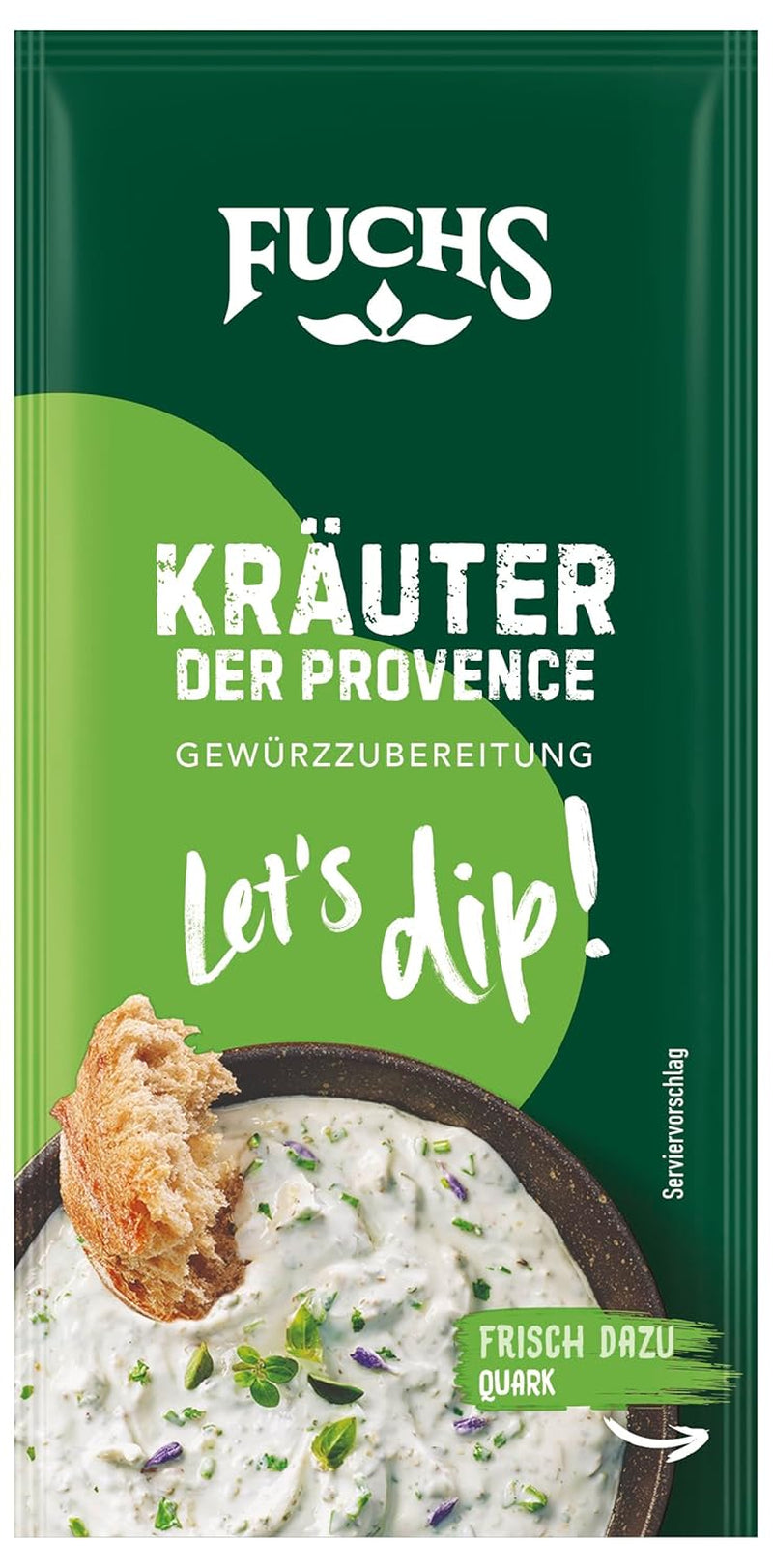 Fuchs Gewürze - Pojďme se máčet! Kräuter der Provence Gewürzzubereitung, Gewürz für Kräuterquarkdip, 7,5 g v sáčku