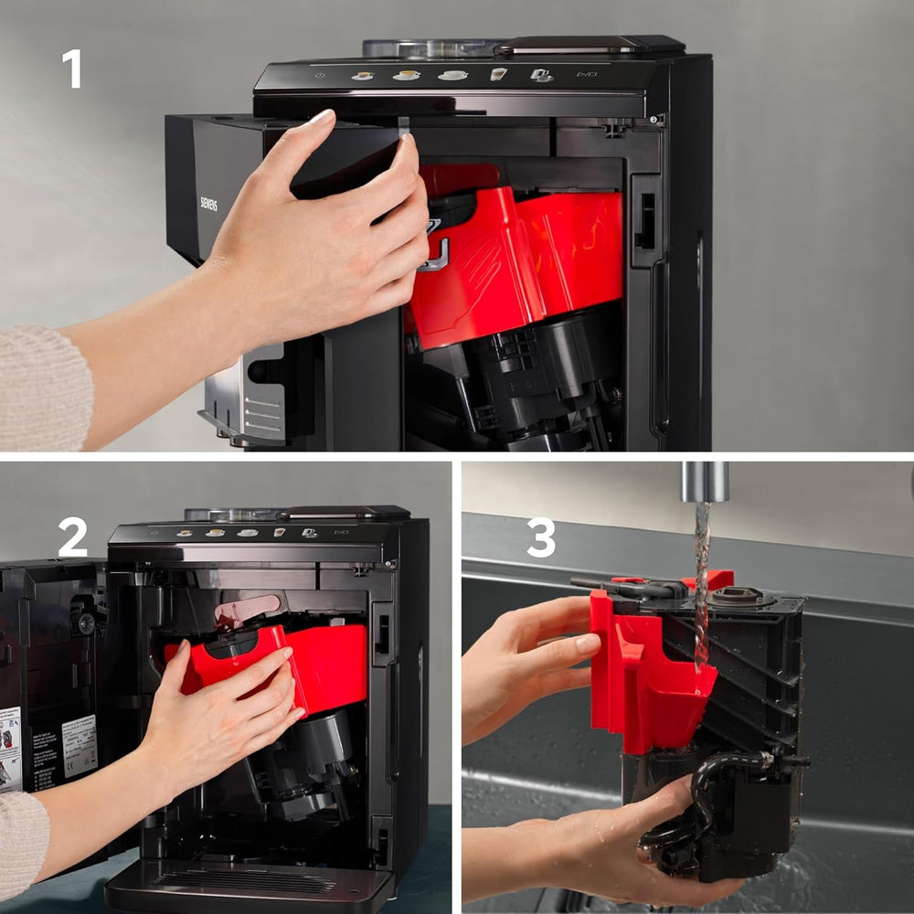 Espressor automat Siemens EQ500 classic, ecran TFT color, 5 tipuri de cafea și lapte, funcție dublă de preparare a ceștilor, curățare ușoară, unitate de preparare detașabilă, cu furtun de lapte, negru, TP511E19