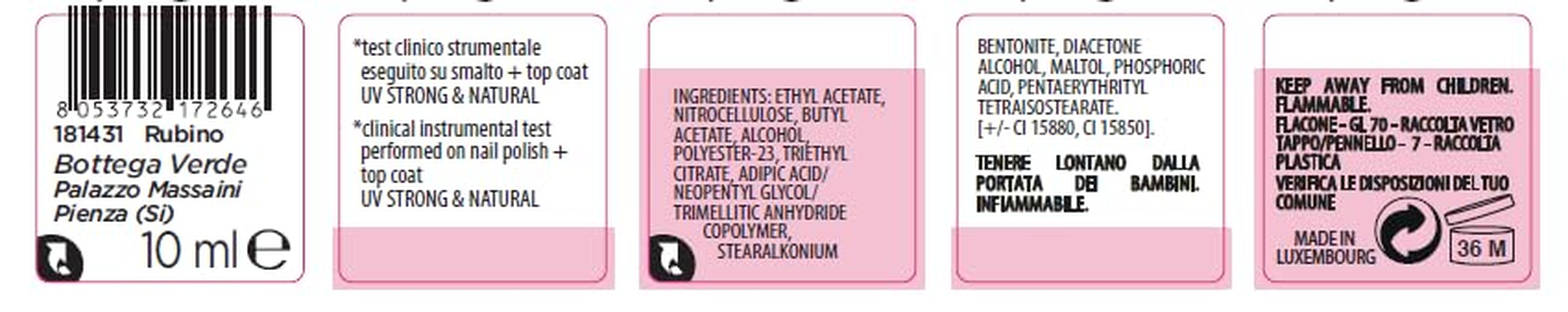 - Lak na nehty na 7 dní, 10 ml, rubínově červený