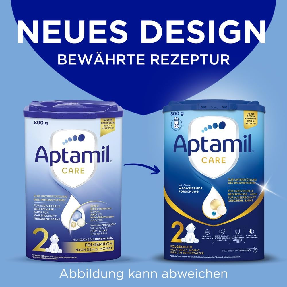 Aptamil Care 2 – Vhodné i pro děti narozené císařským řezem – 1 x 800 g