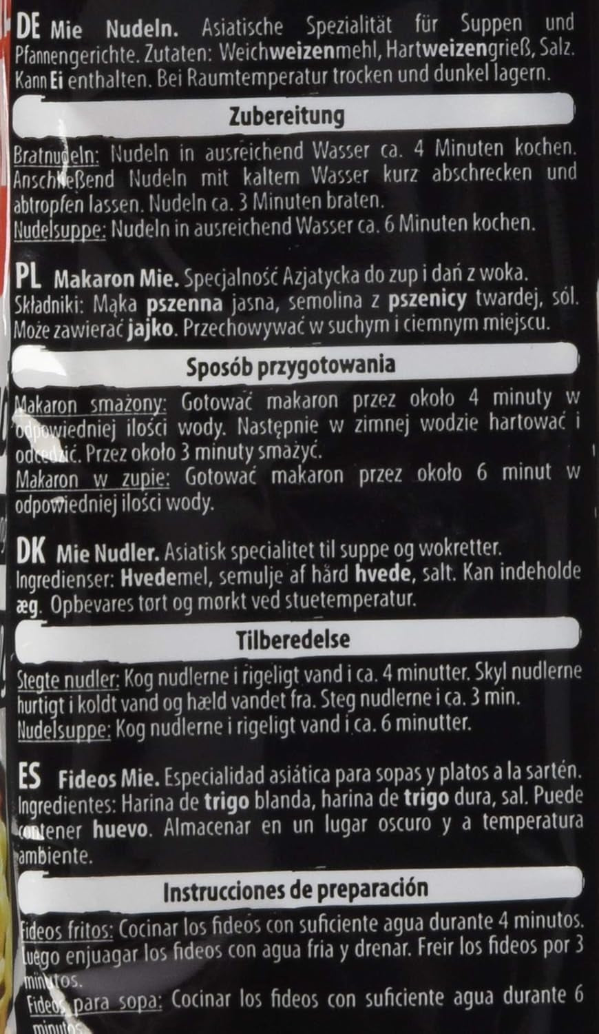 BONASIA Mie nudle, ohne Ei, 250 g