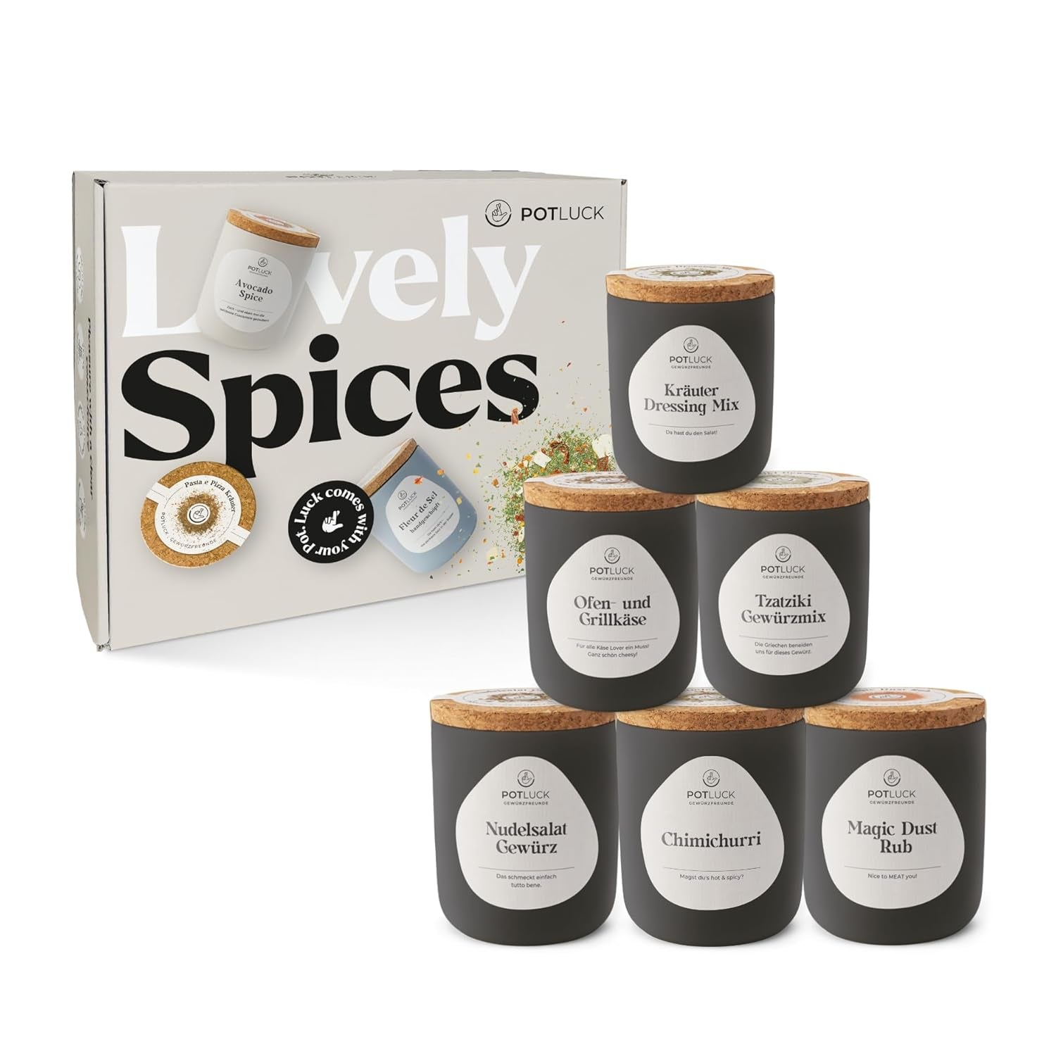 Potluck | Feta Gewürz | Gewürzmischung im Keramiktopf | 50 g | Přirozená inhalace