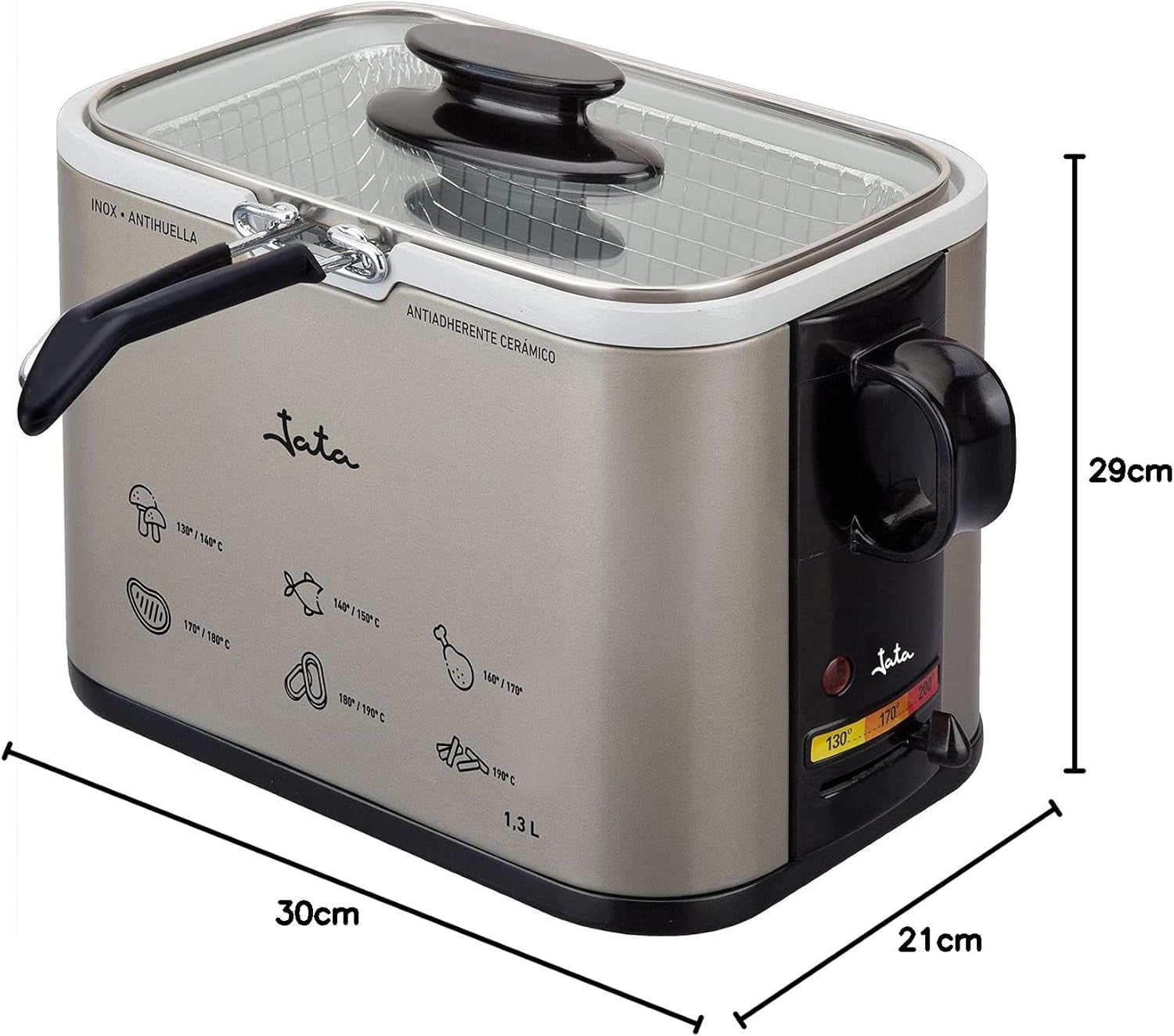 Tamaño FR326E – Fritéza, 1000 wattů, 1,3 litru spotřebičů Naty Shop