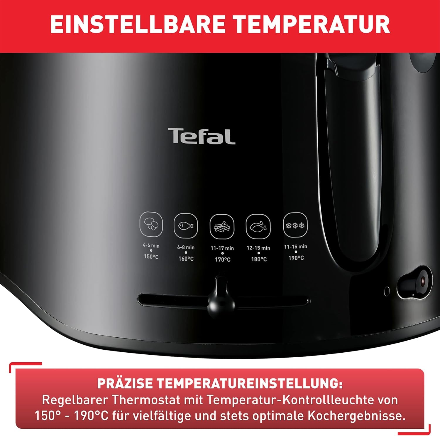 Fritéza Tefal Maxi Fry, technologie Cool Wall, 1,2 kg, nastavitelný termostat Spotřebiče Naty Shop