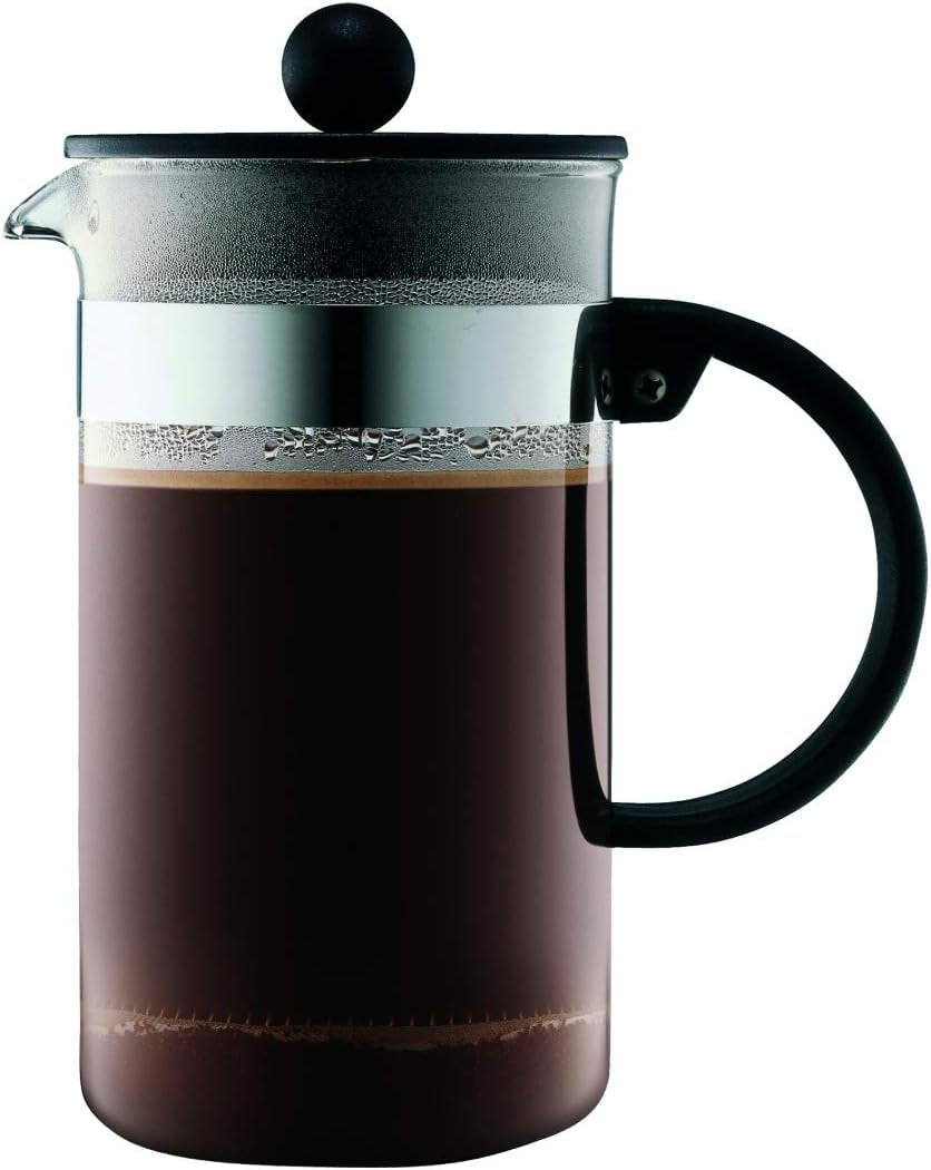Cafetieră Bodum 1582-01 bistroNOUVEAU (sistem French Press, potrivită pentru mașina de spălat vase), 1,5 litri, neagră