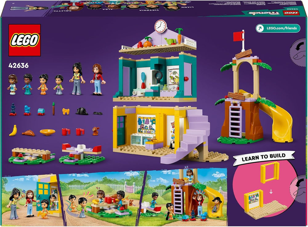 LEGO Friends Hrací sada pro mateřskou školu v městečku Heartlake pro dívky a chlapce 4 roky stará kreativní hra na role se 2 figurkami a 4 mikrofigurkami Hračka pro sociální rozvoj 42636 Stavebnice Besuche den LEGO-Store
