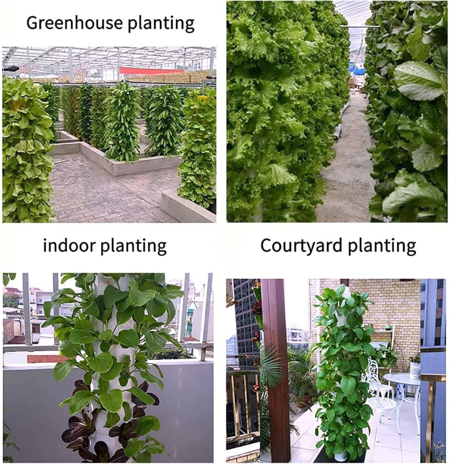 Hydroponická věž, 15vrstvý 45jamkový voskový akvaponický systém, bezdrátová zahradní aeroponická sada pro pěstování bylinek, ovoce a zeleniny s hydratační pumpou, adaptéry, síťované květináče