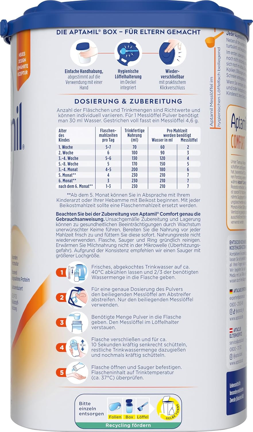 Aptamil Comfort - Speciální složení od narození - 1 x 800 g