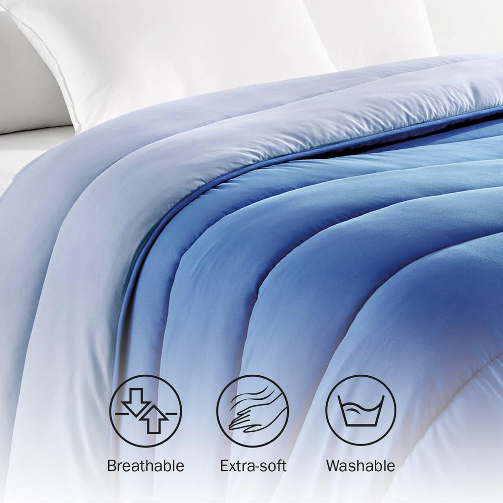 Pikolin Home - Plapumă reversibilă 300 G - Umplutură nordică bicoloră - Pentru pat 135 - confortabilă, caldă, respirabilă, Mallow, 220 X 220 Cm Plapumi si pilote Naty Shop