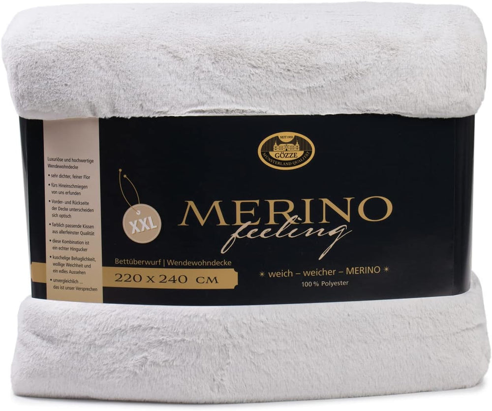 Gözze - Pohodlná deka, oboustranná, vysoká hustota 600 G/M², 150 X 200 Cm - Tmavě zelená Postele a přikrývky Besuche den Gözze-Store stříbrná 220 X 240 Cm