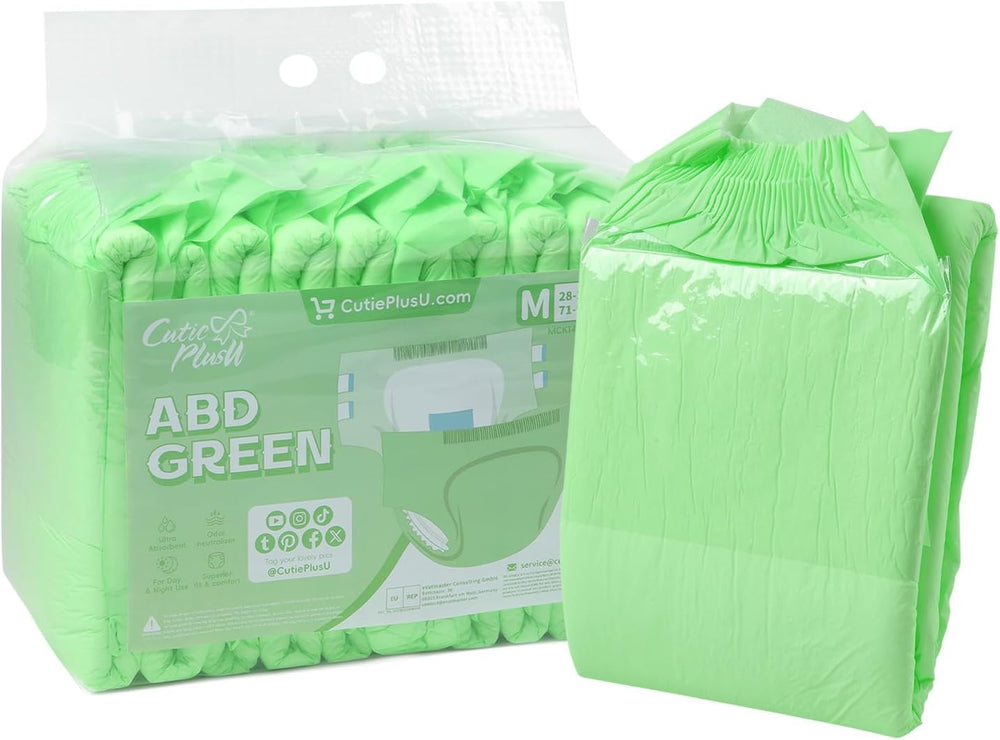 Plenky pro dospělé CutiePlusU, 10 balení jednorázové inkontinenční kalhotky s poutky pro ženy a muže, maximální savost přes noc – bílá (střední velikost 71-96 cm)