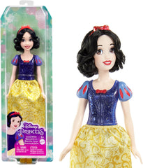Mattel Disney Princess Sněhurka pohyblivá panenka se třpytivým oblečením a doplňky Dárek pro děti inspirovaný filmem Disney HLW08 Naty Shop Panenky do vlasů Pásek do vlasů