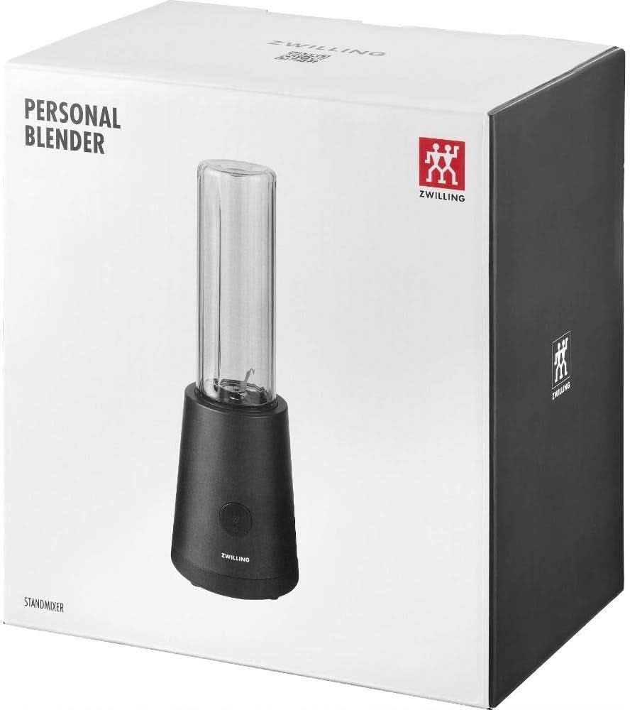 ZWILLING Stojanový mixér, Smoothie Maker, Inkl. Trinkflasche Mit Verschluss, 600 ml, 300 Watt, Edelstahl/Kunststoff, Schwarz Kitchen Naty Shop
