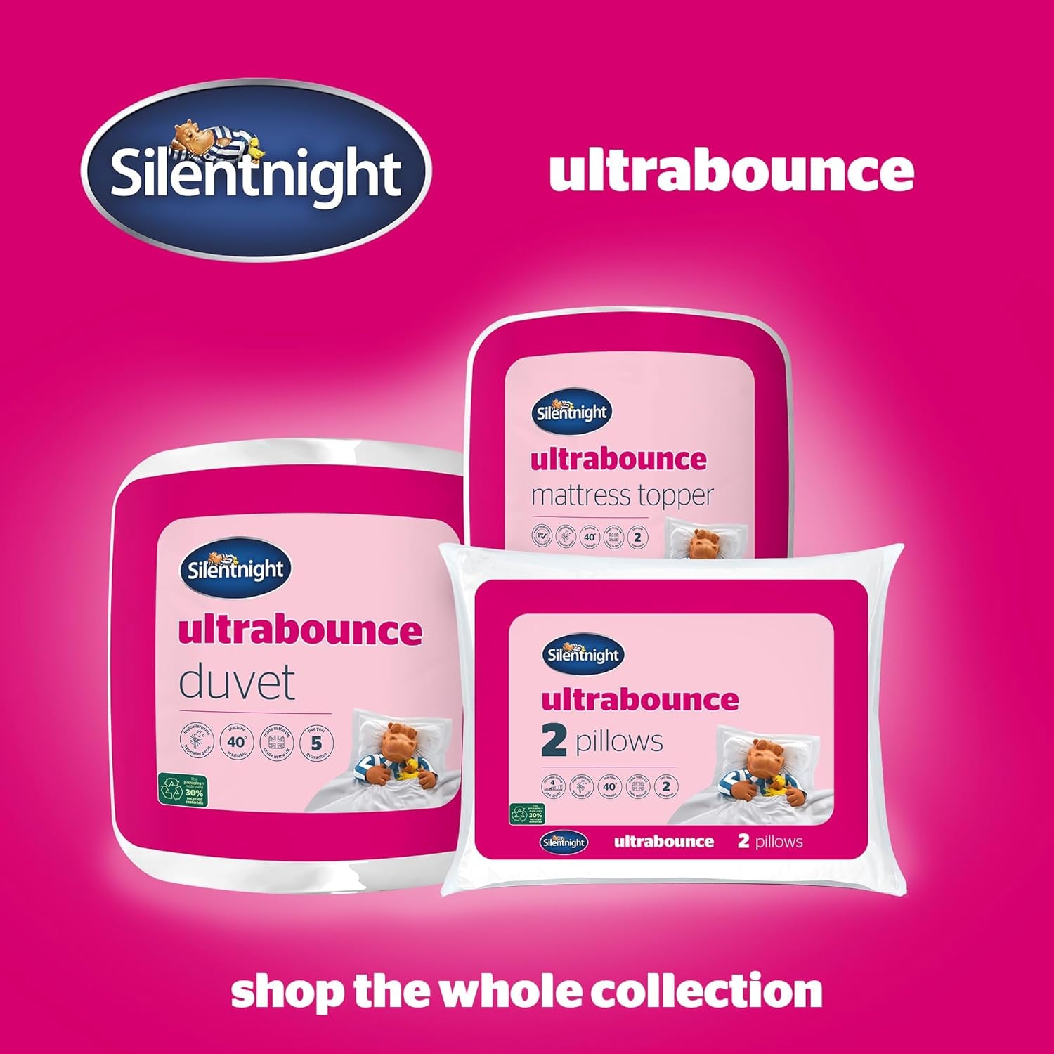 Silentnight "Ultrabounce" přikrývka, mikrovlákno, bílá, jednolůžko Přikrývky a přikrývky Naty Shop