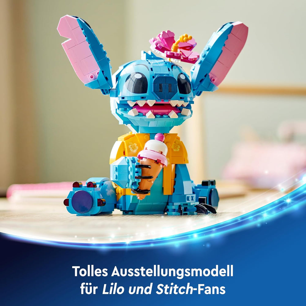 LEGO | Disney Stitch Spielzeug - Figur zum Spielen und Sammeln mit Einer Eistüte und Einer decorativeen Blume - Geschenk für Mädchen, Jungen und Lilo & Stitch Filmfans ab 9 Jahren - 43249