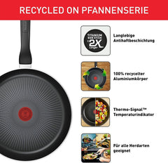 Tefal Recycled on, 100% recyklovaná hliníková pánev, nepřilnavý povrch, indukční hrnce a pánve Naty Shop