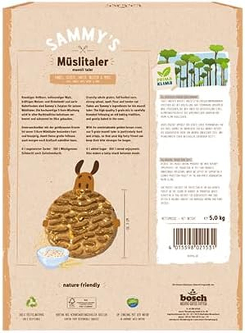 Sammyho müsli mince | Křupavé pečené svačiny pro psy | 5 obilných müsli mincí pro vašeho velkého chlupatého přítele (30 kg+) | 1 kg