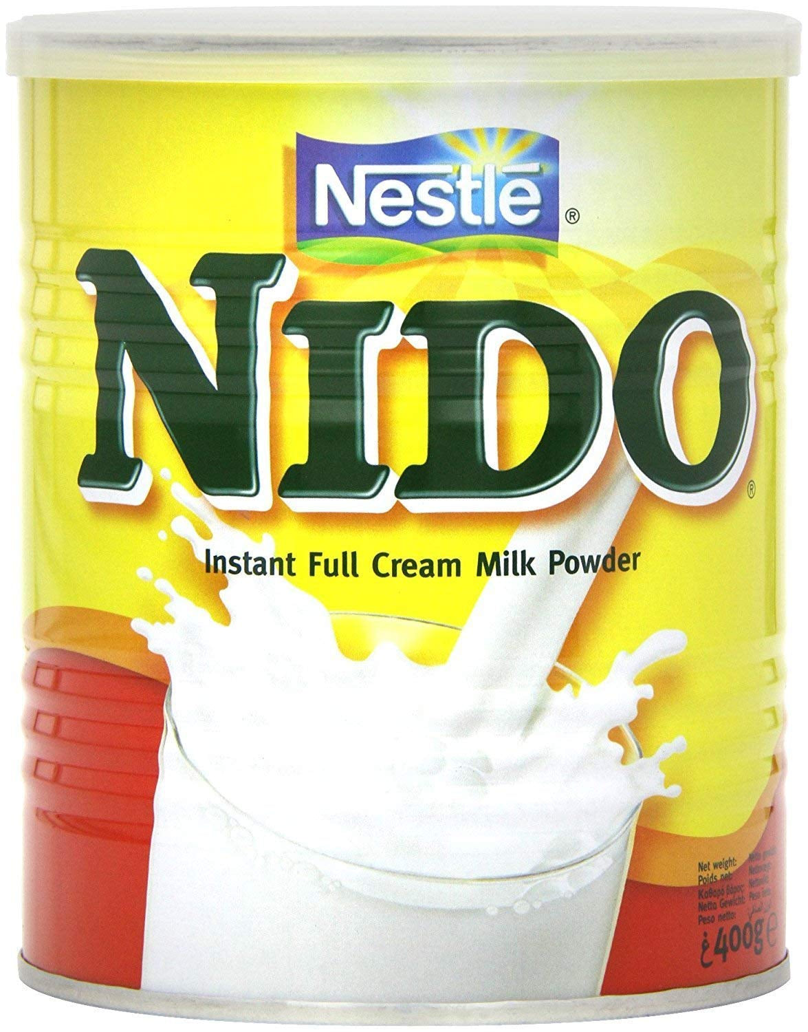 Nestlé Nido Vollmilchpulver – Instant Creme für Kaffee- und Teagetränke mit Vitaminen & Mineralstoffen & Ohne Konservierungsmitteln oder Farben - 400g dávka