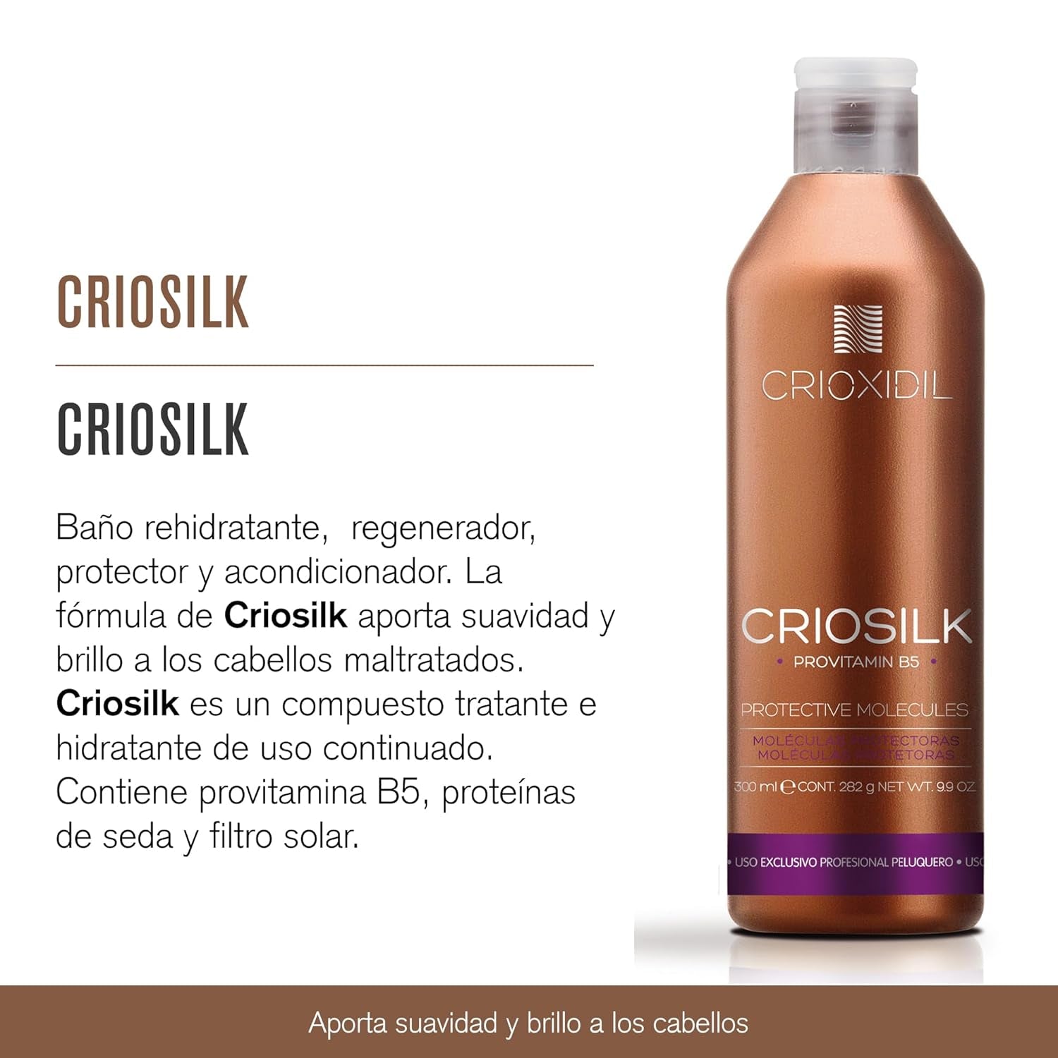Balsam de păr Criosilk, 300 ml, cu provitamina B5 și proteine de mătase, conferă părului deteriorat suplețe și strălucire, hidratează și regenerează părul Masca de par Naty Shop