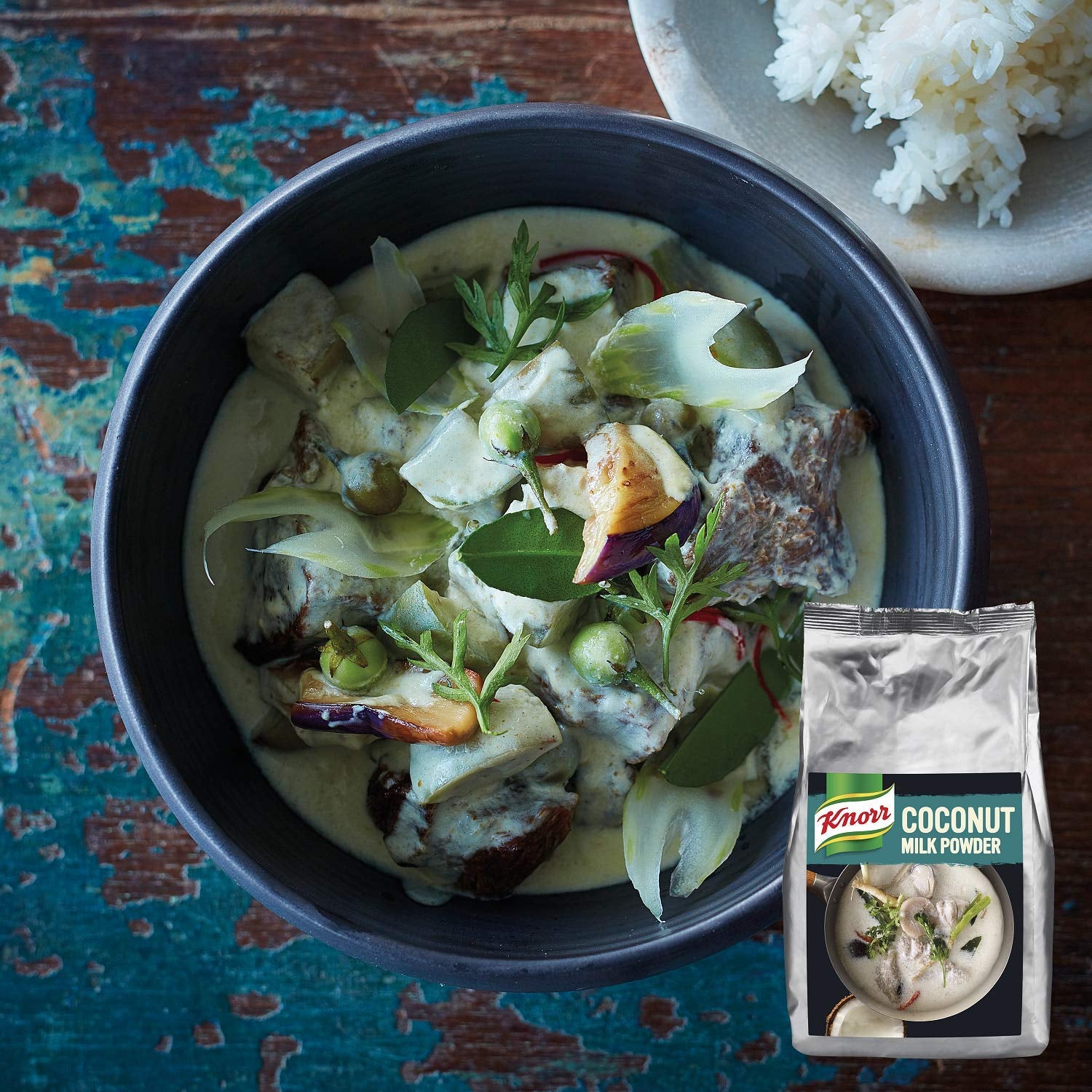 Knorr Kokosmilch Pulver (sušené mléko aus 20 frischen Kokosnüssen, ergibt 6,6 litru Kokosmilch) 1er balení (1 x 1 kg)