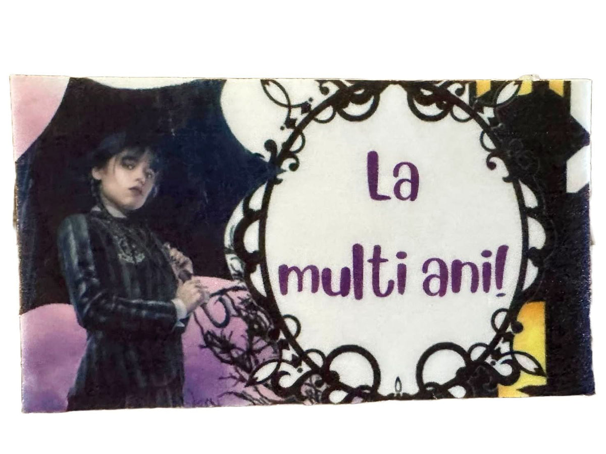 Decoratiune comestibila din zahar, Wednesday - "La multi ani!" Nati Shop