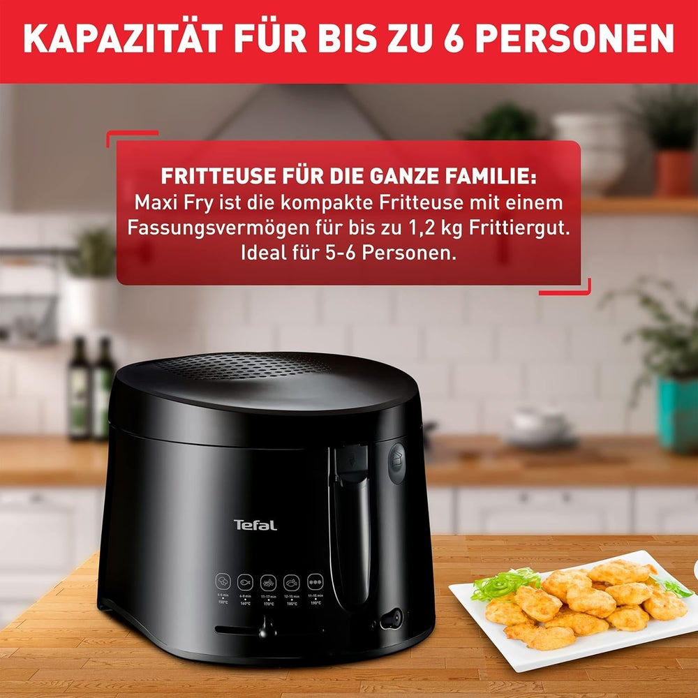 Fritéza Tefal Maxi Fry, technologie Cool Wall, 1,2 kg, nastavitelný termostat Spotřebiče Naty Shop