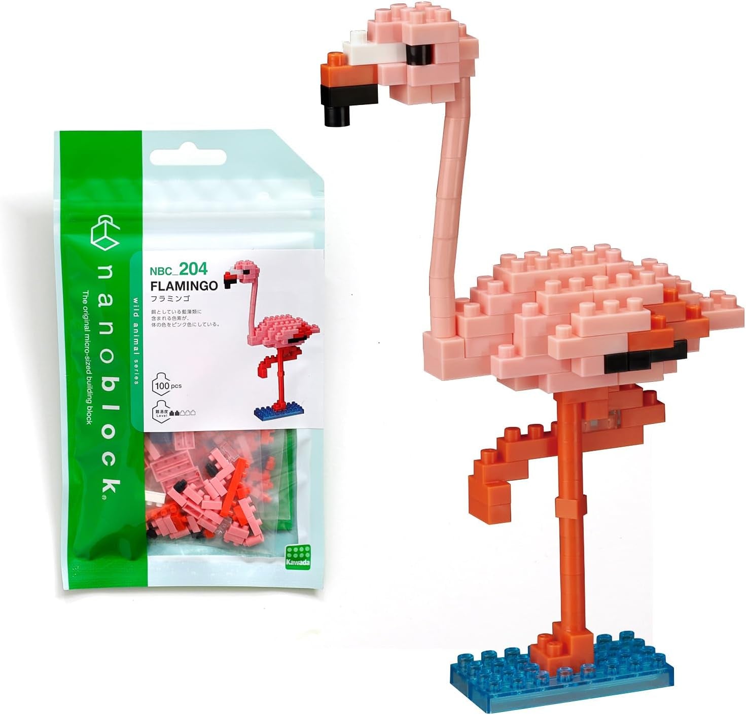 Bandai – Nanoblok – Roter Panda – Červená Panda – Mini-Bausteinfigur – Baukastenspiel – Pixel-Tierfiguren-Bausatz Panda – NBC194