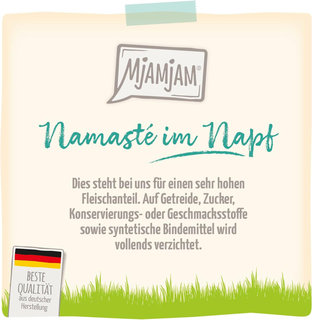 MjAMjAM - Hrană umedă premium pentru pisici - Wellness - Digestivă - Vită, pachet de 12 (12 x 125g), fără cereale